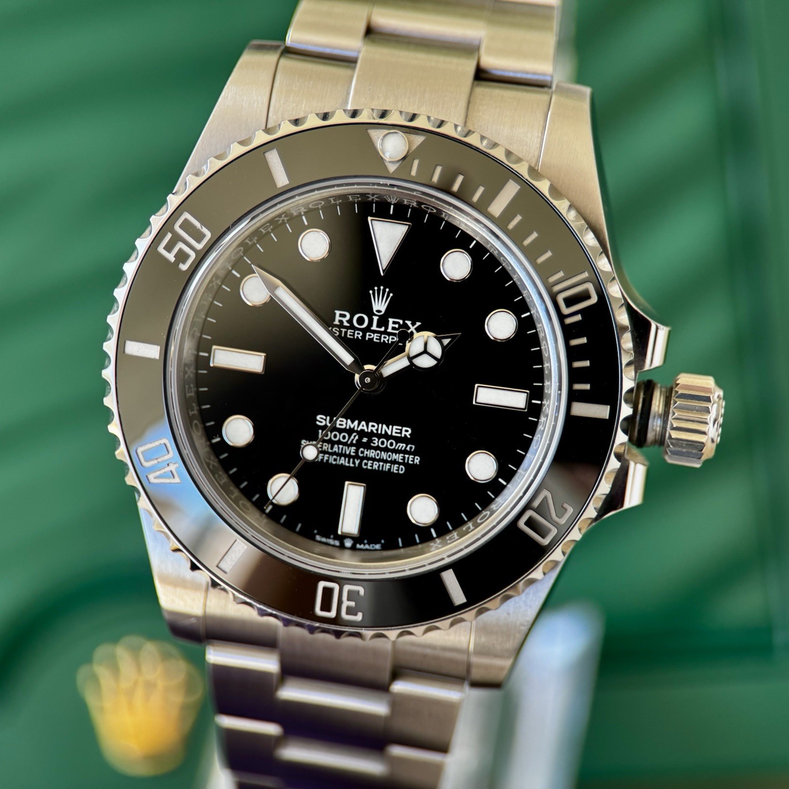 NEW Rolex Submariner 124060 41mm Black Ceramic Stainless Steel - Collector's Set