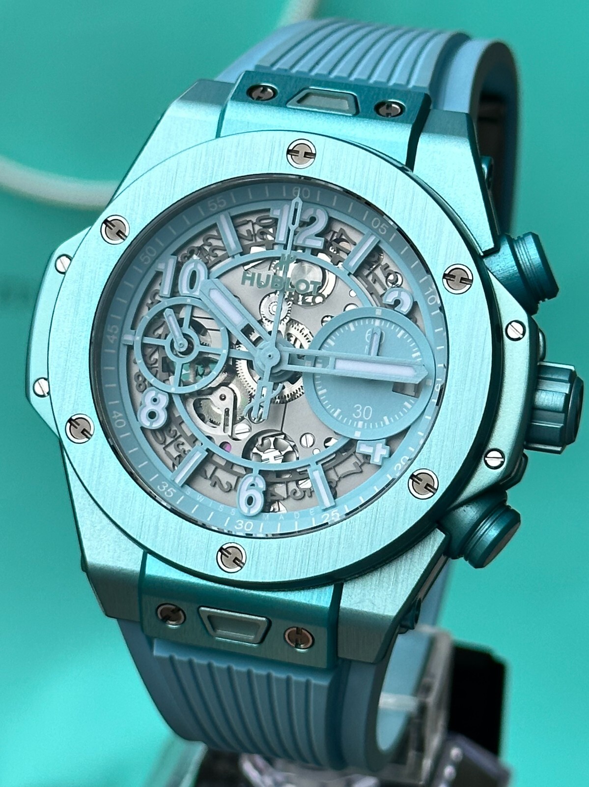 Hublot Big Bang Unico Summer 42mm Limited Edition in Turquoise Blue - Full Set