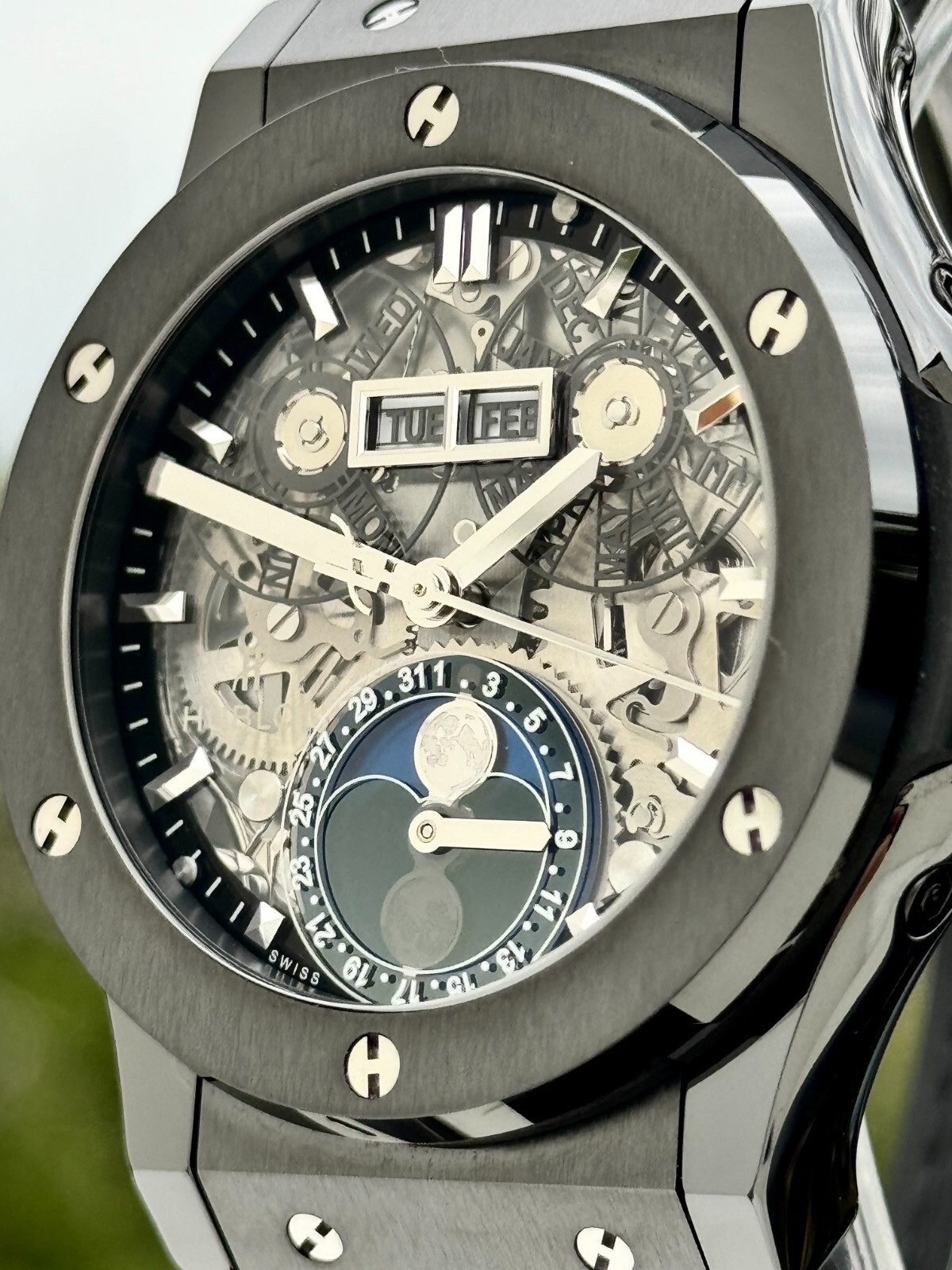 Hublot 42mm Aerofusion Moonphase Ceramic Full Set - Warranty till Feb 2025