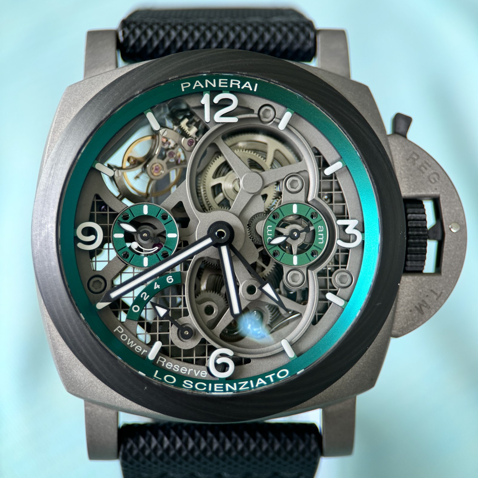 Panerai Lo Scienziato Luminor Tourbillon GMT Titanio PAM00768 - Full Set